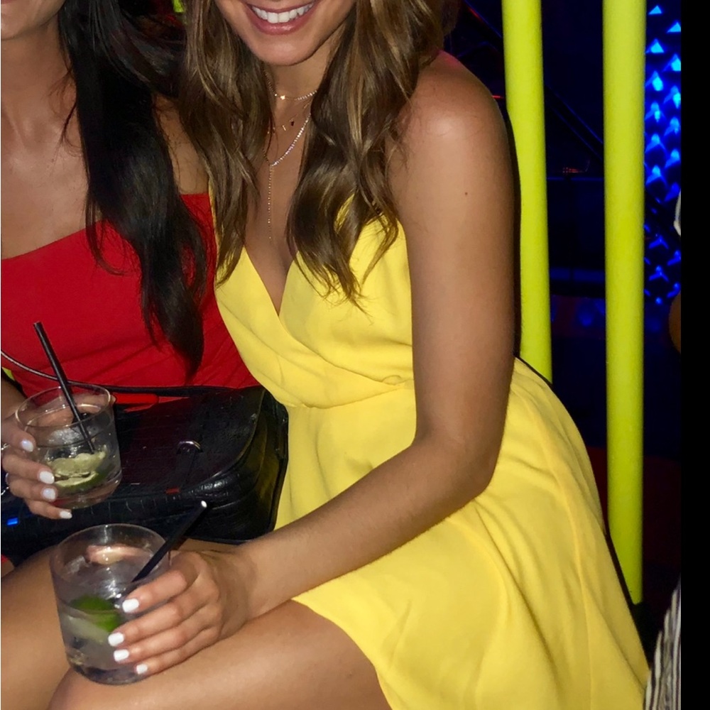 Superdown Revolve Yellow Mini Dress